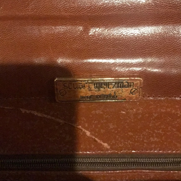 Vintage Stuart Weitzman Tan Leather Large Clutch - Picture 7 of 7